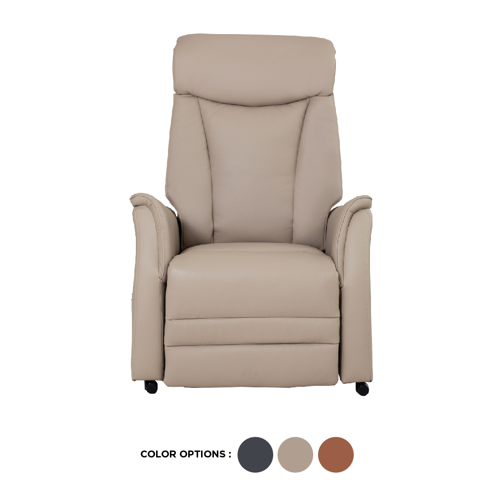 เก้าอี้พักผ่อนปรับไฟฟ้า ช่วยพยุงลุก-นั่ง Chilton Chair หุ้มหนังแท้ผิวสัมผัส นุ่มสบายต่อการใช้งาน