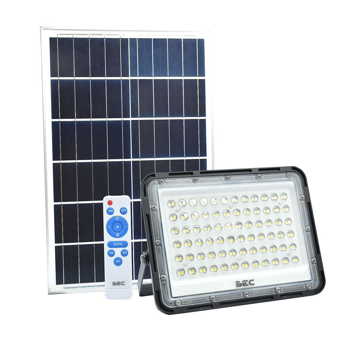 BEC โคมไฟสปอร์ตไลท์โซล่าเซลล์ LED Woody 6500K (Black) 100W