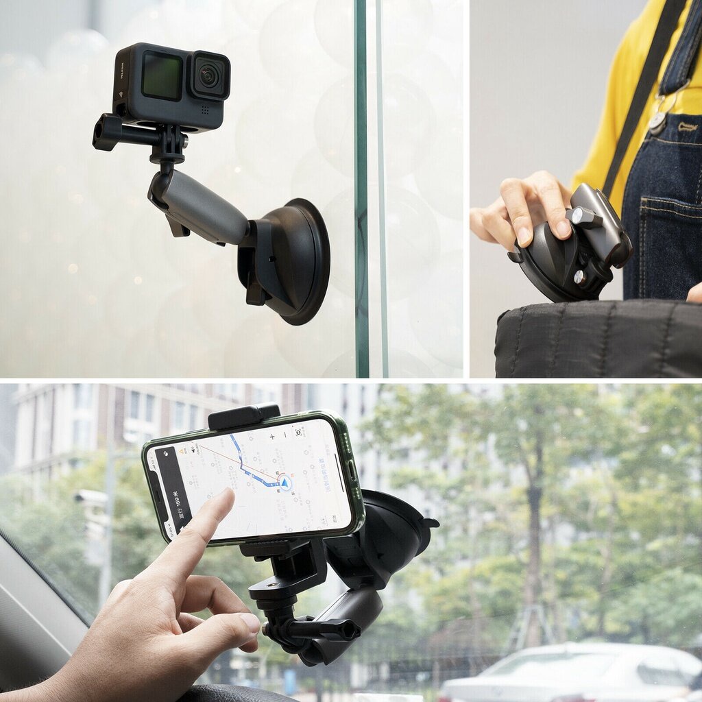 Telesin Telesin หมุนได้ 360 Suction Cup Car Mount Holder Flexible ใช้กับกล้องได้ มือถือได้ for GoPro / SJCAM / Xiaomi...