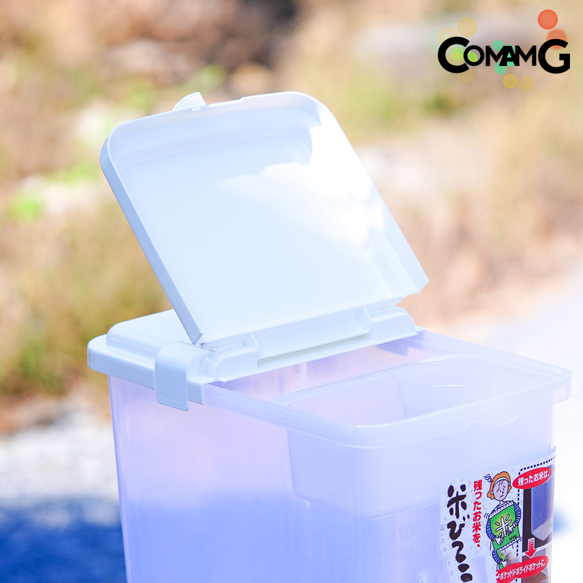 Keyway กล่องใส่ข้าวสาร กล่องข้าวสาร พร้อมถ้วยตวง มีล้อเลื่อน
