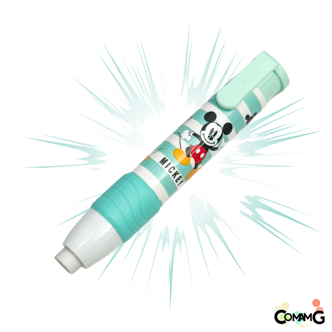 ยางลบแท่ง แบบด้ามกด ทรงดินสอด้ามยาว มียางรองนิ้ว ลายการ์ตูน พร้อมส่ง