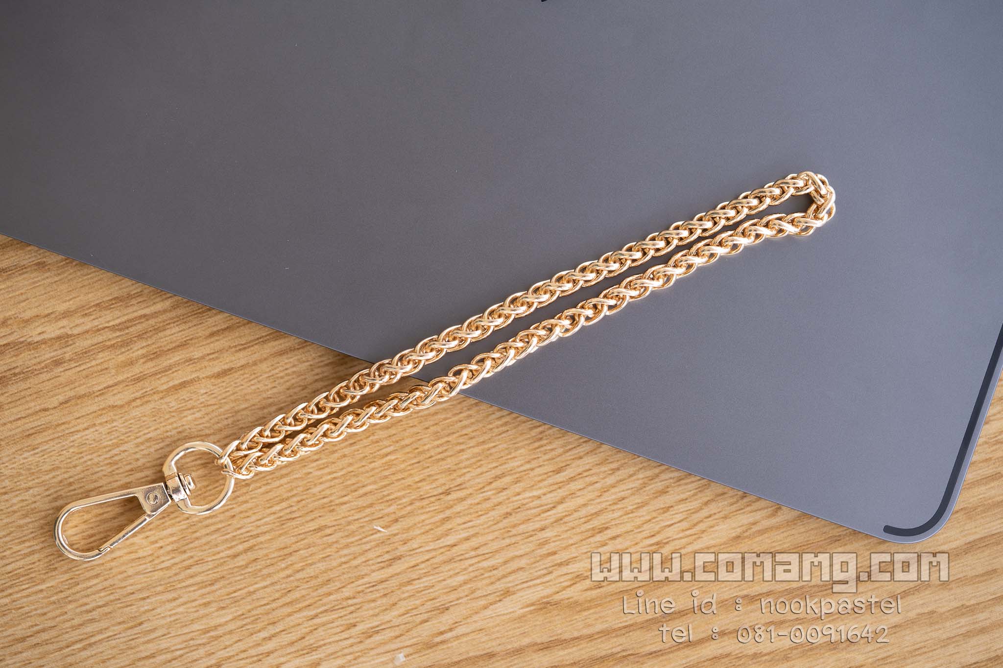 สายโซ่คล้องมือ สายกระเป๋า รุ่นโซ่ถักกลม