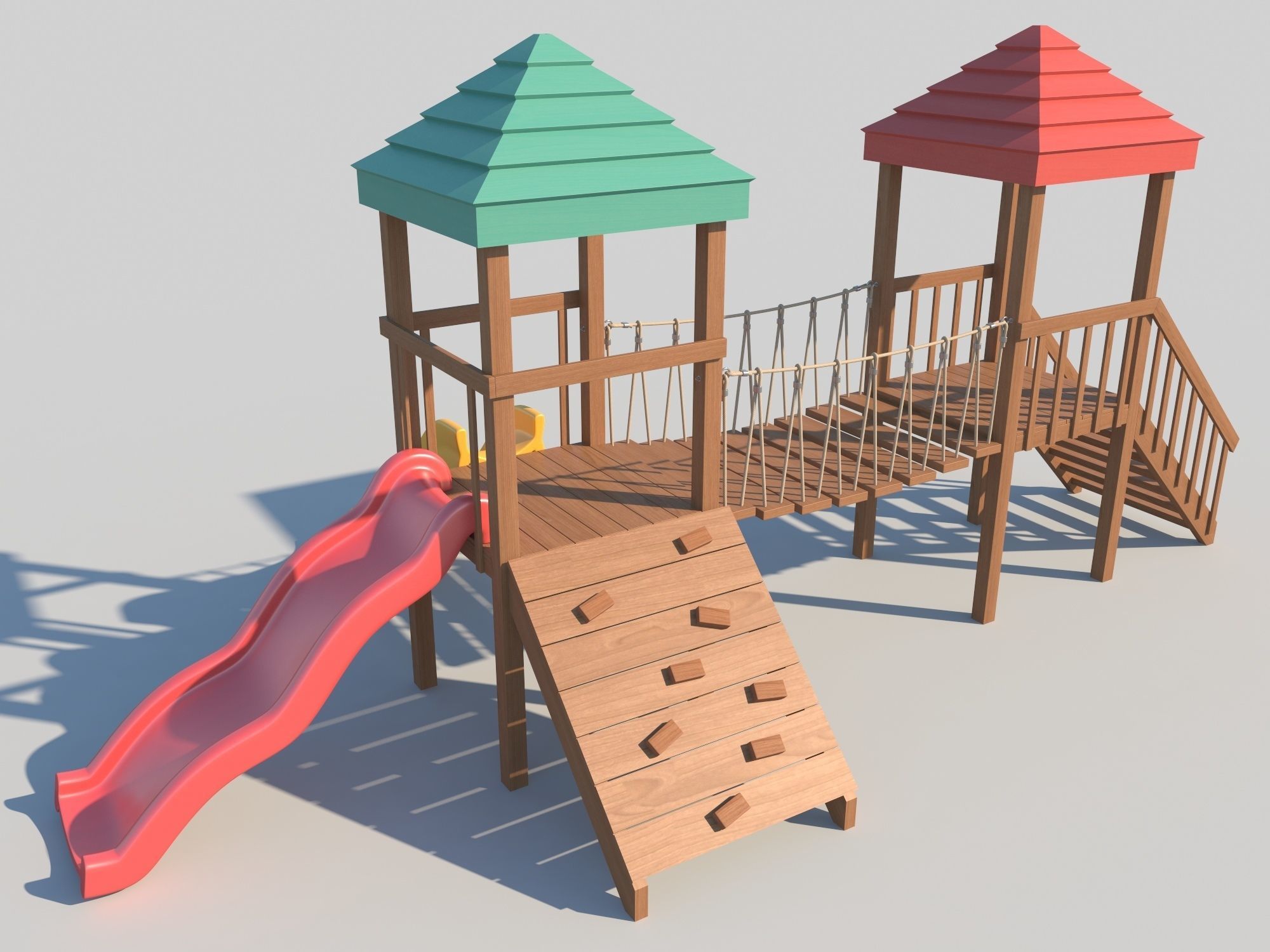 สะพานไม้ หอคอยคู่