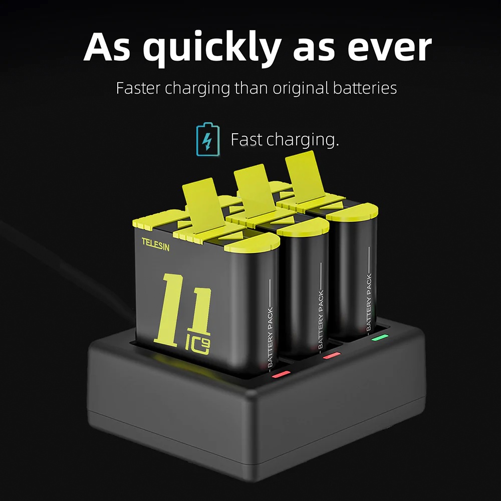 GoPro 11 / 10 / 9 Telesin Battery แบตเตอรี่ โกโปร 11 / 10 / 9 แบตกล้อง แบต โกโปร Battery อุปกรณ์เสริมโกโปร