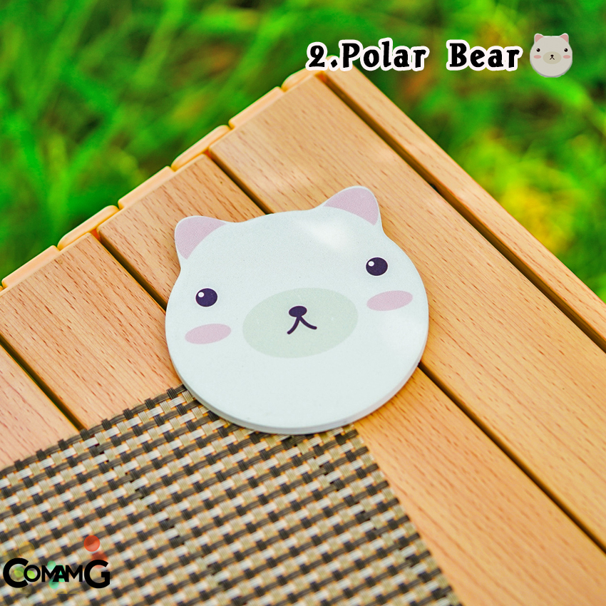 ที่รองแก้ว หินดูดน้ำ แผ่นหินรองแก้วดูดน้ำ แผ่นรองแก้ว ซึมซับน้ำไว แห้งไว ทำความสะอาดง่าย ลายน่ารัก มีหลายลาย พร้อมส่ง