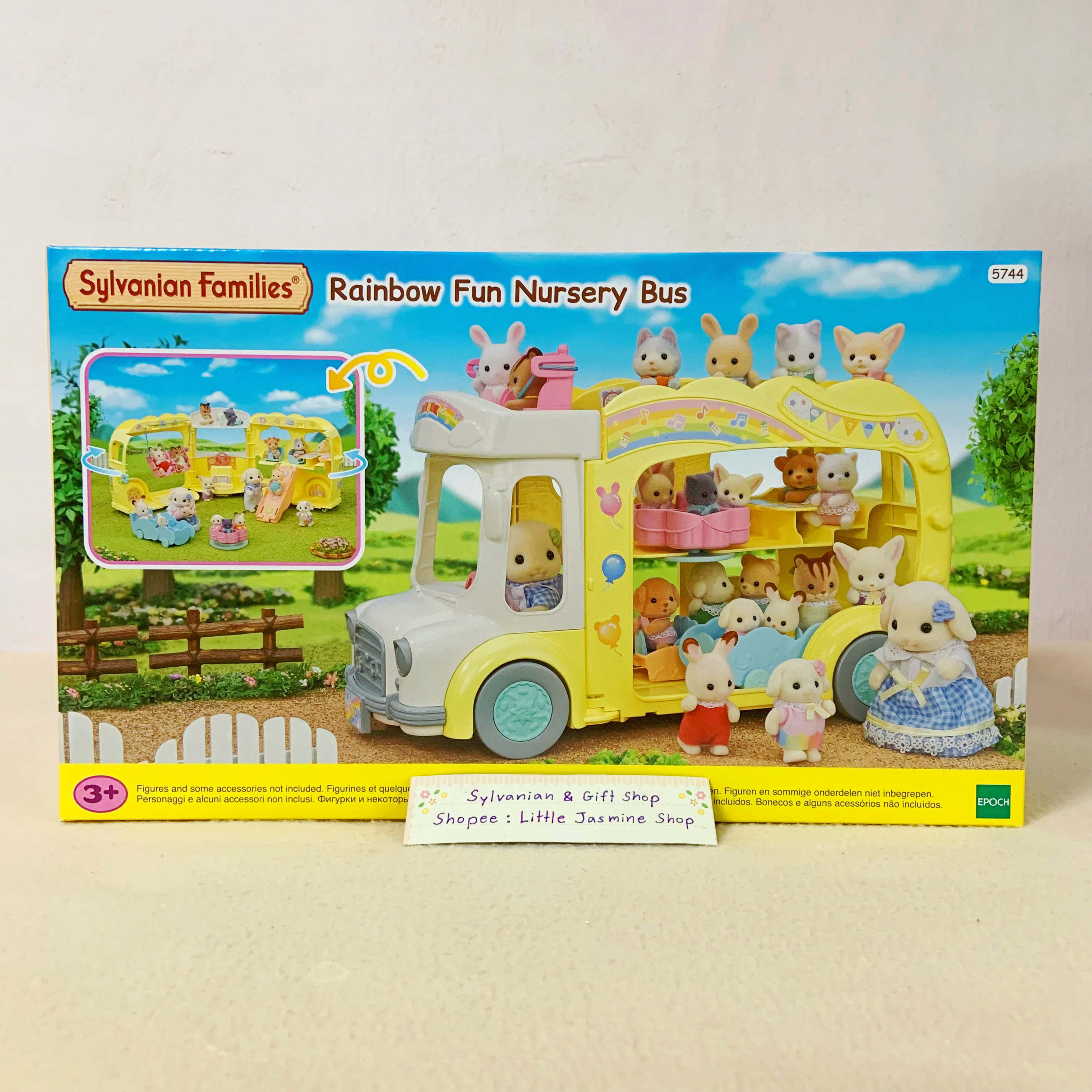 🏠 รถบัสโรงเรียนอนุบาลสายรุ้ง พร้อมเครื่องเล่นแสนสนุก ซิลวาเนียน Rainbow Fun Nursery Bus : Sylvanian บ้านตุ๊กตา เล่นกับ Castle Nursery