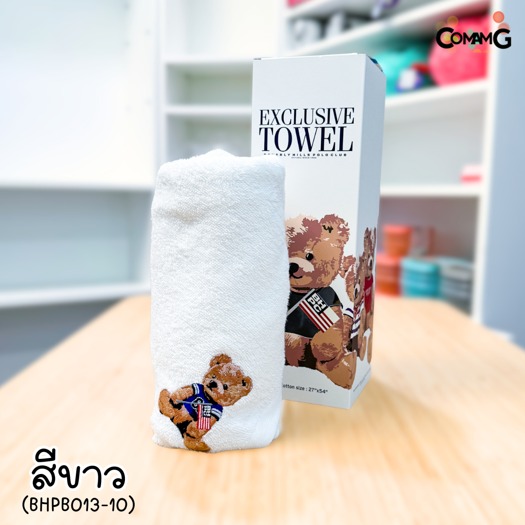 ผ้าขนหนูpolo ผ้าเช็ดตัว Beverly Hills Polo Club Classic Bear ของแท้พร้อมกล่อง สินค้าพร้อมส่ง