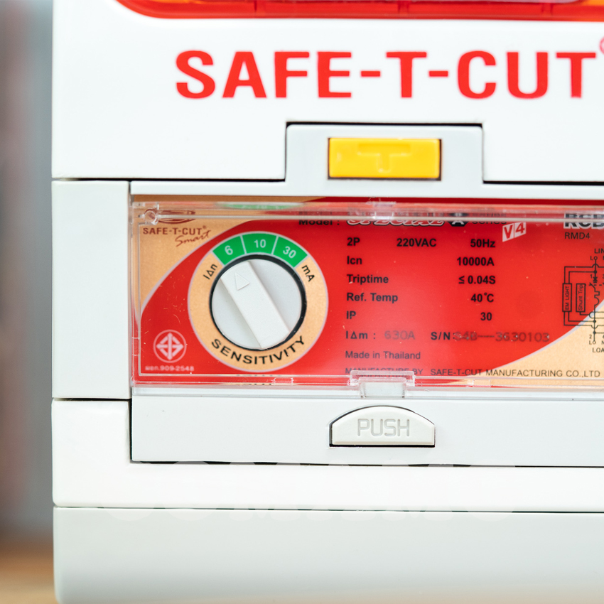 เซฟ-ที-คัท Safe T Cut กันดูด 50/63a รุ่น SpecialA v4 รุ่นใหม่!! มีไฟฉุกเฉิน เซฟทีคัท