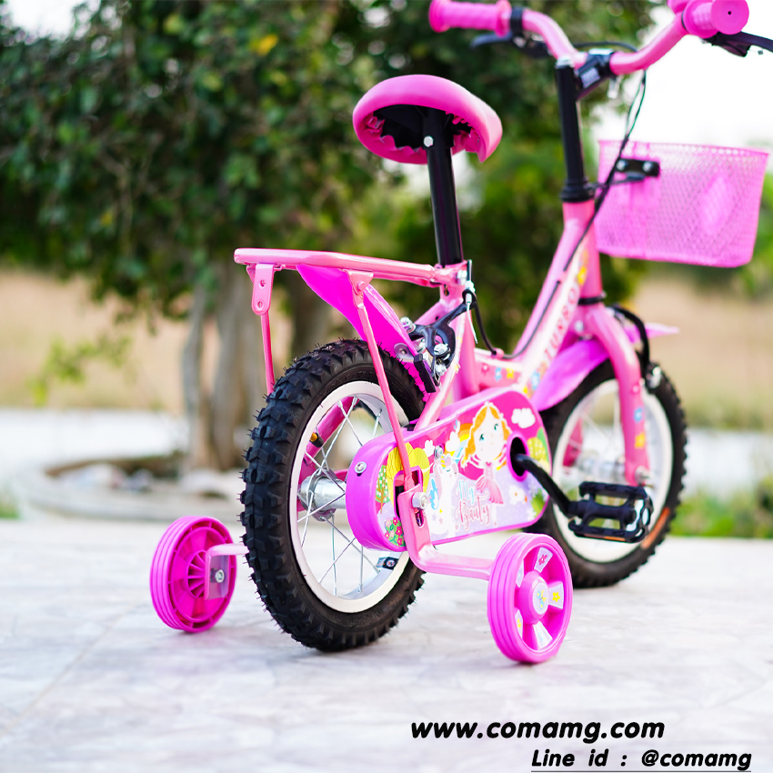 จักรยานเด็ก 12นิ้ว จักรยานTurbo จักรยานเด็กผู้หญิง สีชมพู ของใหม่