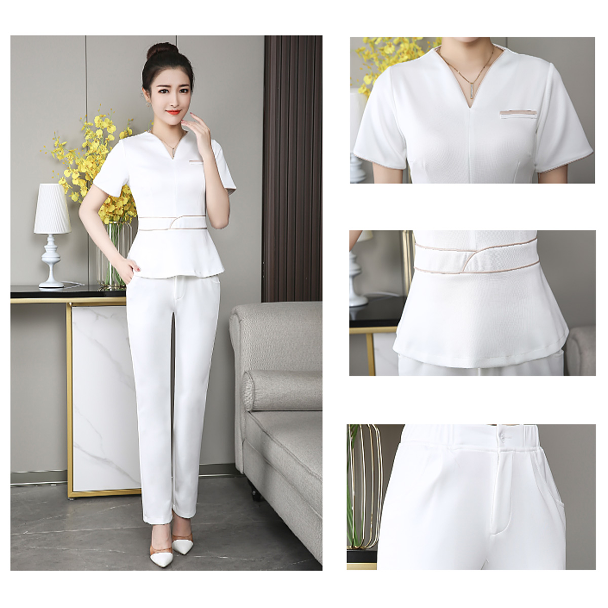 ชุดฟอร์มพนักงาน ชุดยูนิฟอร์ม ชุดพนักงานต้อนรับ ชุดพนักงานโรงแรม ชุดสปา ชุดเดรสพนักงานคลีนิก