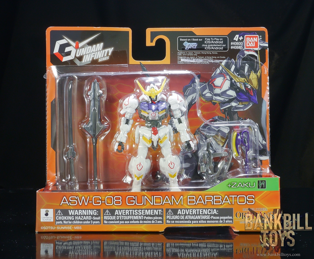 กันดั้ม Bandai America Gundam Infinity Series ASW-G-08 Gundam Barbatos [4th Form]