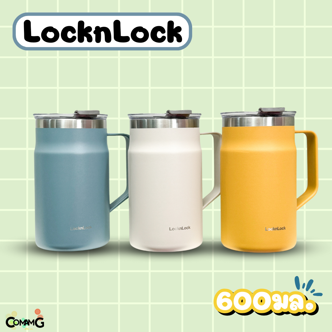 แก้วเก็บอุณหภูมิเย็น-ร้อน LocknLock Metro Mug รุ่นLHC4282 มีฝาปิด สุญญากาศ2ชั้น ขนาด 600ML