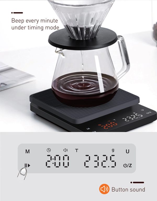 เครื่องชั่งตวงกาแฟดิจิตอล พิกัด 3kg ความละเอียด 0.1g ยี่ห้อ CAMRY รุ่น EK2912R