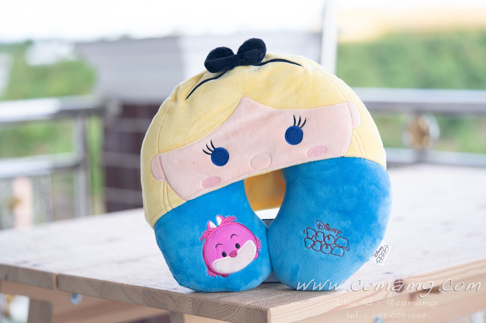 หมอนรองคอมีหมวก อลิซAlice & แมวCheshire Cat