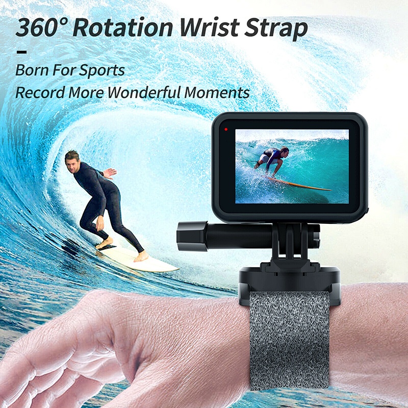 (รุ่นใหม่) Telesin 3 in 1 360 Rotation Hand Wrist Strap Quick Adjust Mount สายรัดข้อมือ หมุนได้ 360 องศา