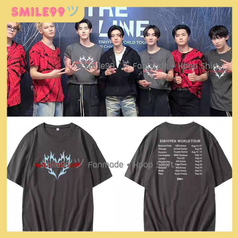 เสื้อยืด ENHYPEN : 2025 WORLD TOUR ‘WALK THE LINE’ North America