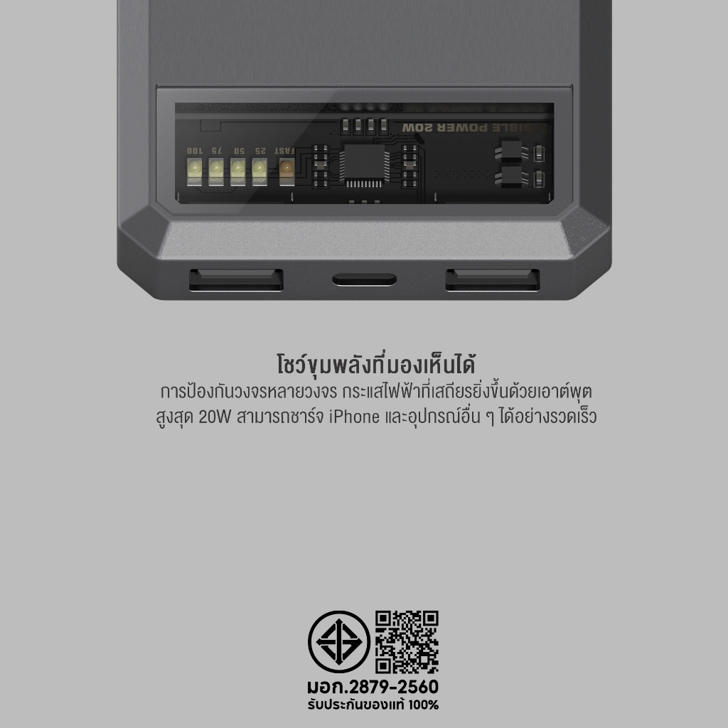 Eloop E53 แบตสำรอง 10000mAh QC 3.0 | PD 20W Power Bank ชาร์จเร็ว Fast Quick Charge ของแท้100%