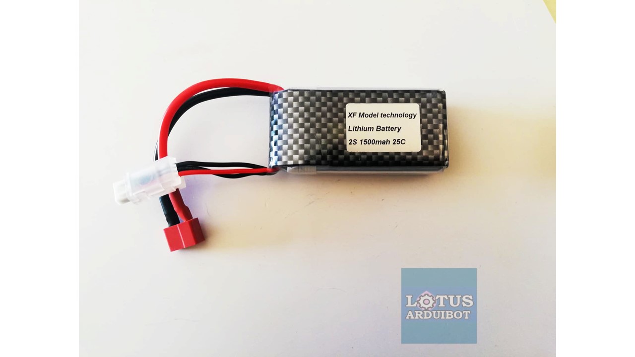 แบตเตอรี่ Lipo 7.4 V 1500 mAh 25C