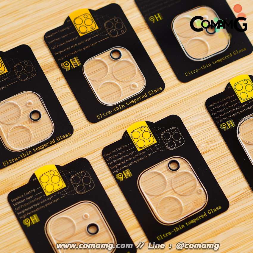 ฟิล์มกระจก ติดเลนส์กล้อง9H สำหรับโทรศัพท์มือถือ แบบคุมฐานกล้อง