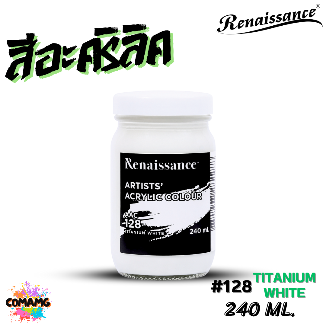 Renaissance Artists acrylic color สีอะคริลิค กันน้ำ แบบขวด ขนาด 240มล มี 5สี พร้อมส่ง