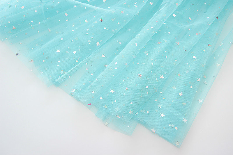 sh51022 เสื้อคลุมสีขาวเจ้าหญิงน้อยแสนสวยสีฟ้า สายผูกปรับขนาดตามรอบไหล่ผ้านุ่มไม่คัน