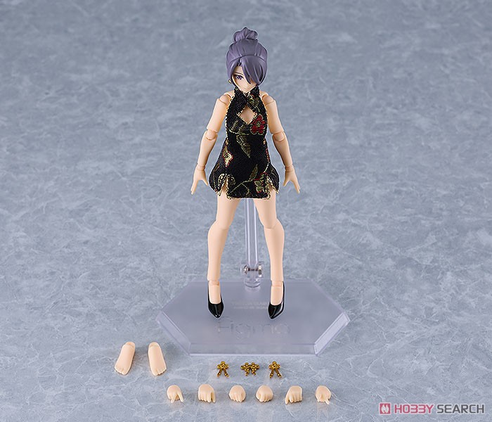 <Preorderถึง 17/11/2023>🔔เปิดรับPreorder มัดจำ 500 บาท figma Female Body (Mika) with Mini Skirt Chinese Dress Outfit (Black) (PVC Figure)