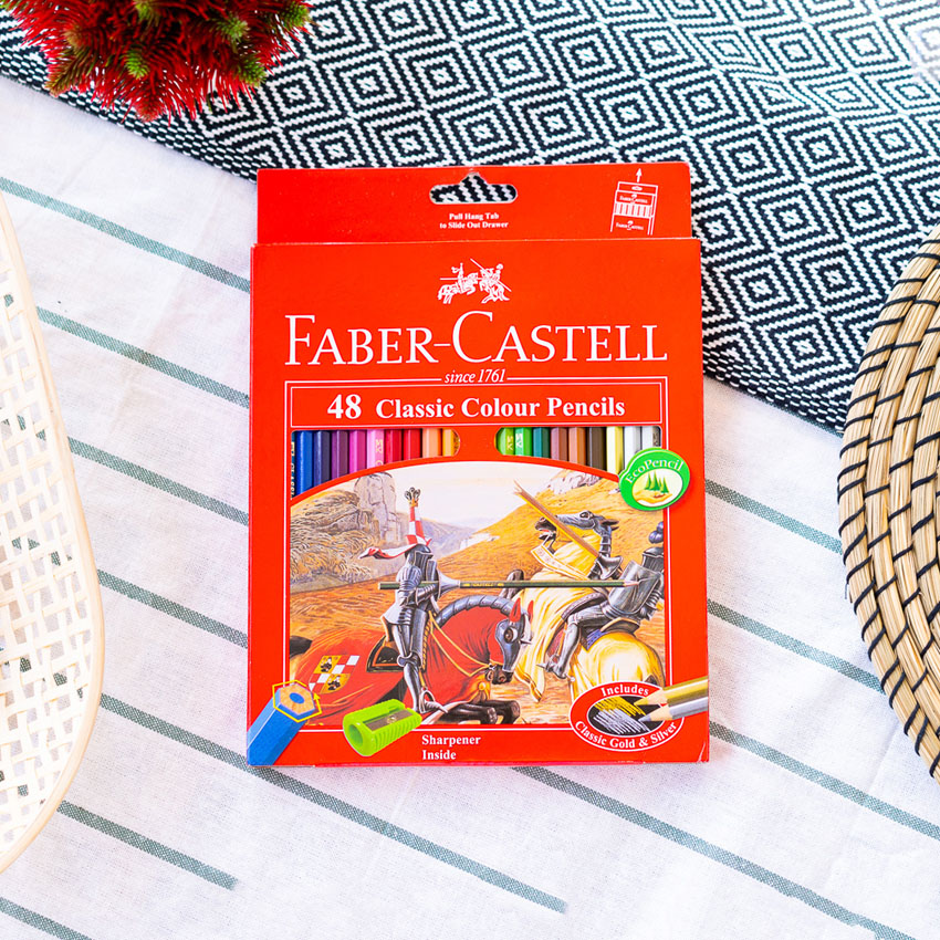 Faber Castell สีไม้อัศวิน กล่องกระดาษ/กล่องเหล็ก รุ่น 12สี 24สี 36สี 48สี
