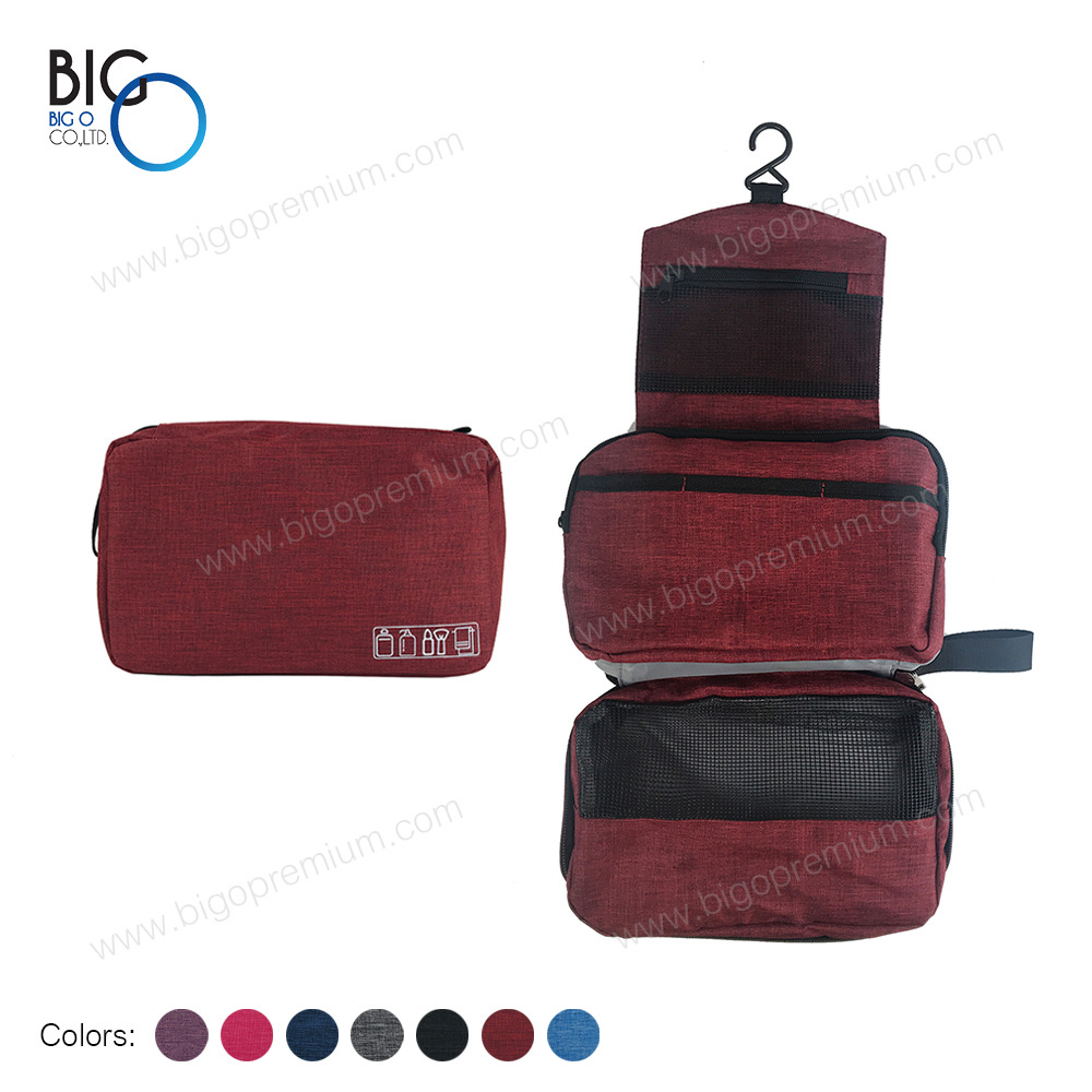 กระเป๋าจัดระเบียบพรีเมี่ยม ใส่อุปกรณ์อาบน้ำ พับเก็บได้ 3 ชั้น