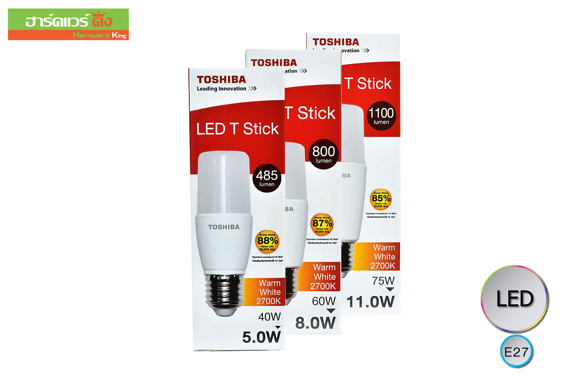 TOSHIBA LED T Stick Warm White E27