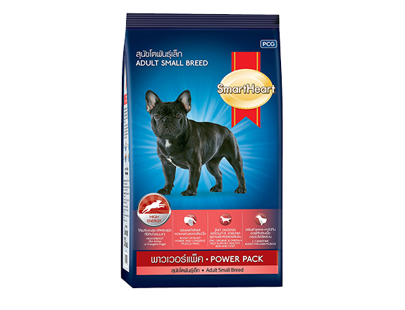 SmartHeart Power Pack Adult Small Breed พาวเวอร์แพ็ค สูตรสุนัขโตพันธุ์เล็ก
