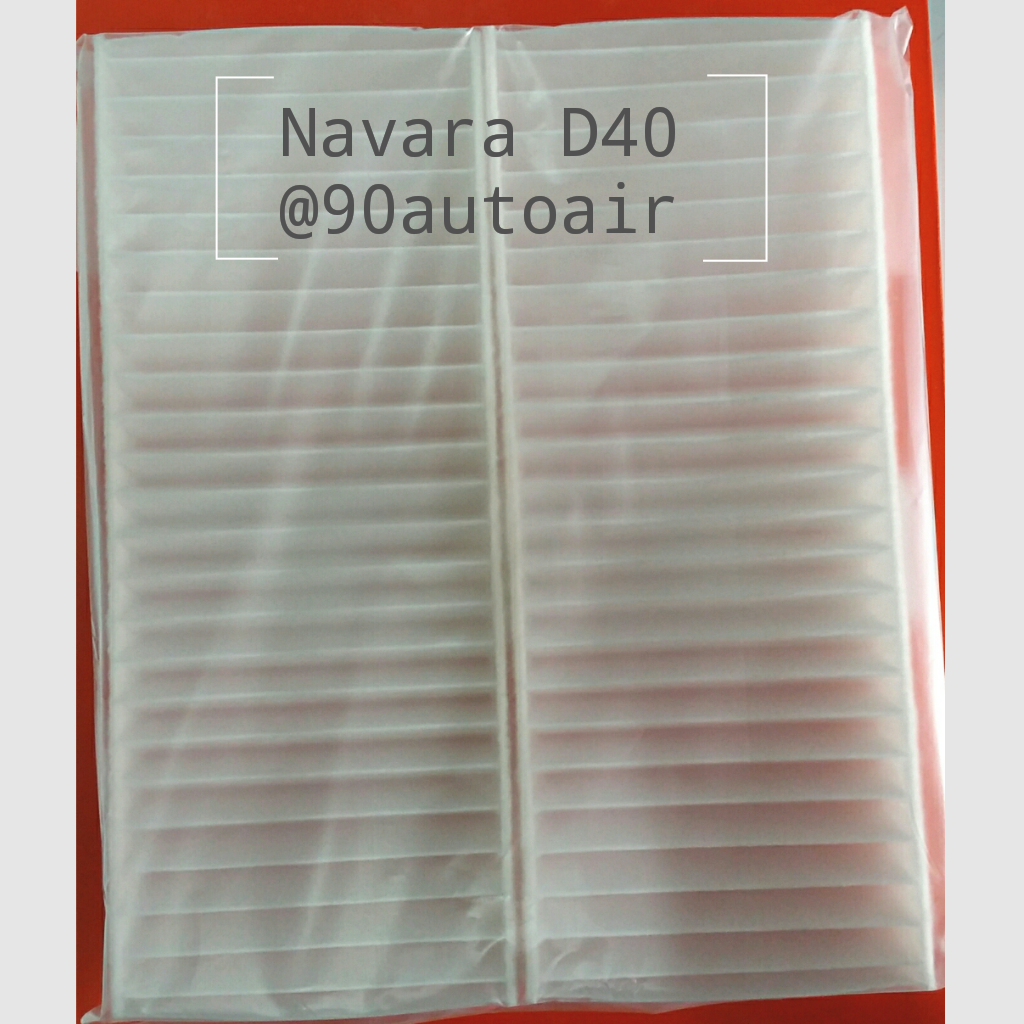 แผ่นกรองแอร์ Nissan Navara D40 (แบบ2ชิ้น)