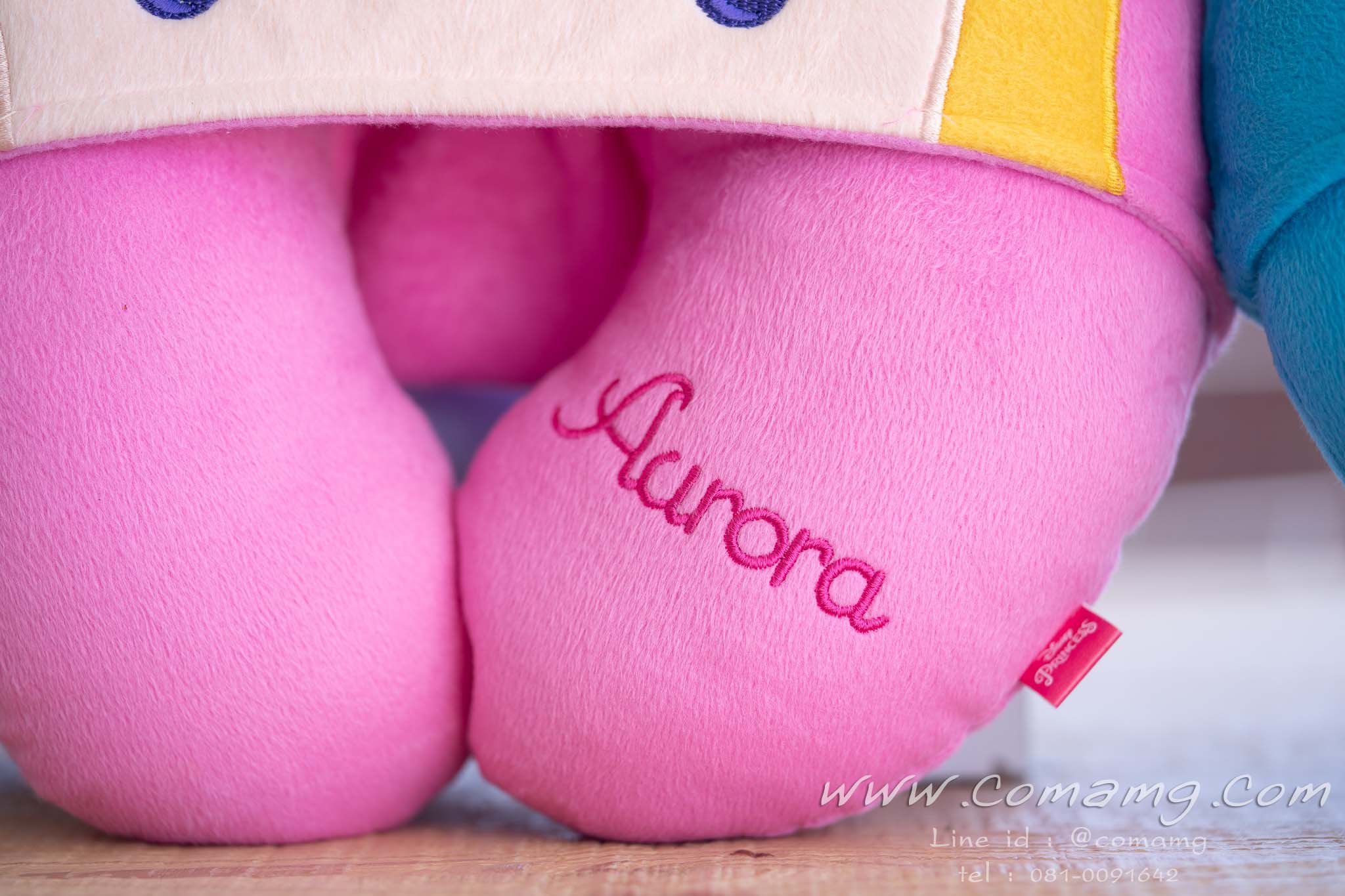 หมอนรองคอมีหมวก เจ้าหญิงแอเรียล จัสมิน อโลล่า สโนไวท์ เบล ซิลเดอร์เลล่า