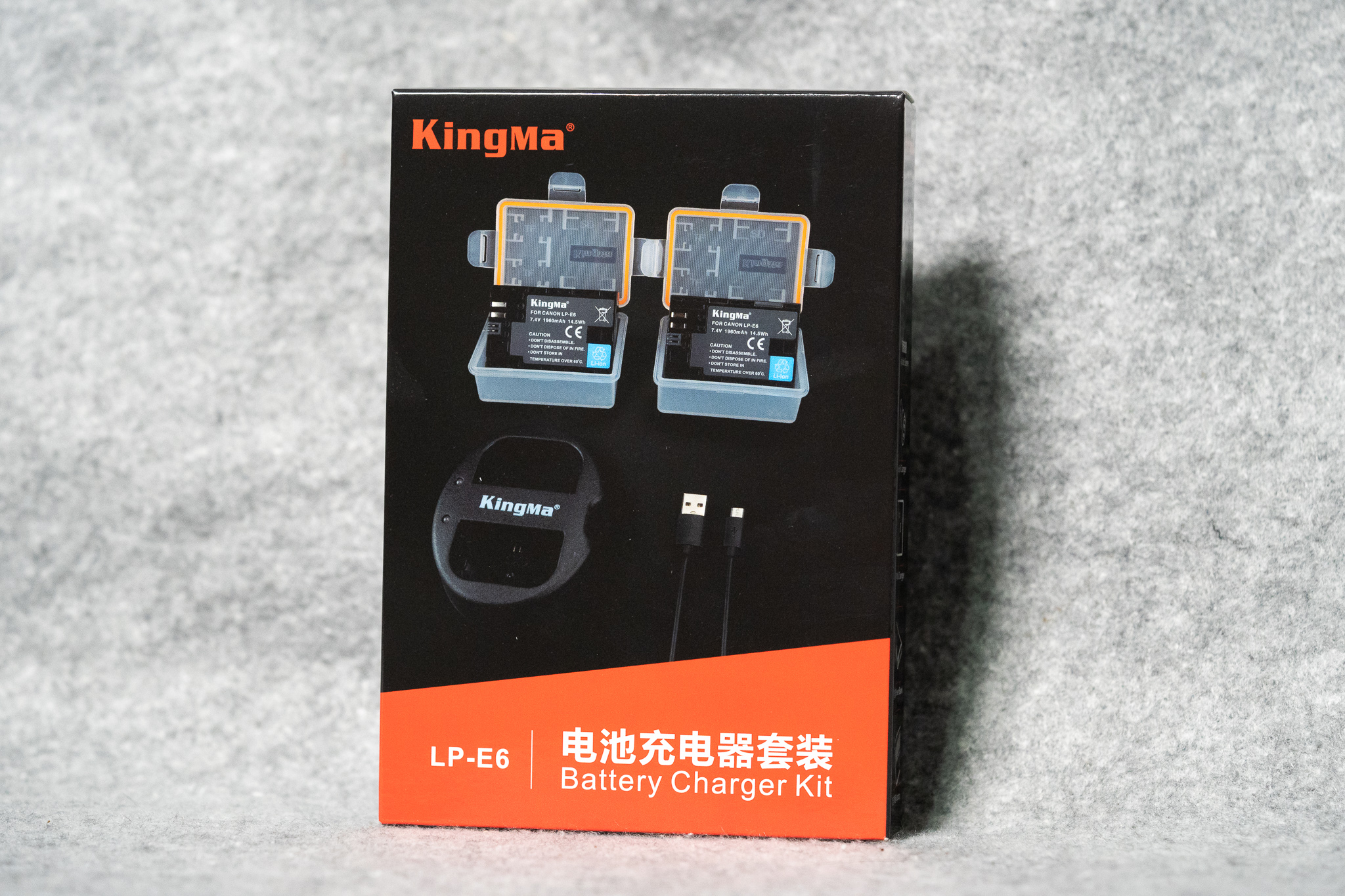 KingMa ชุดแบตเตอรี่+แท่นชาร์จ Canon LP-E6 สำหรับกล้องCanon