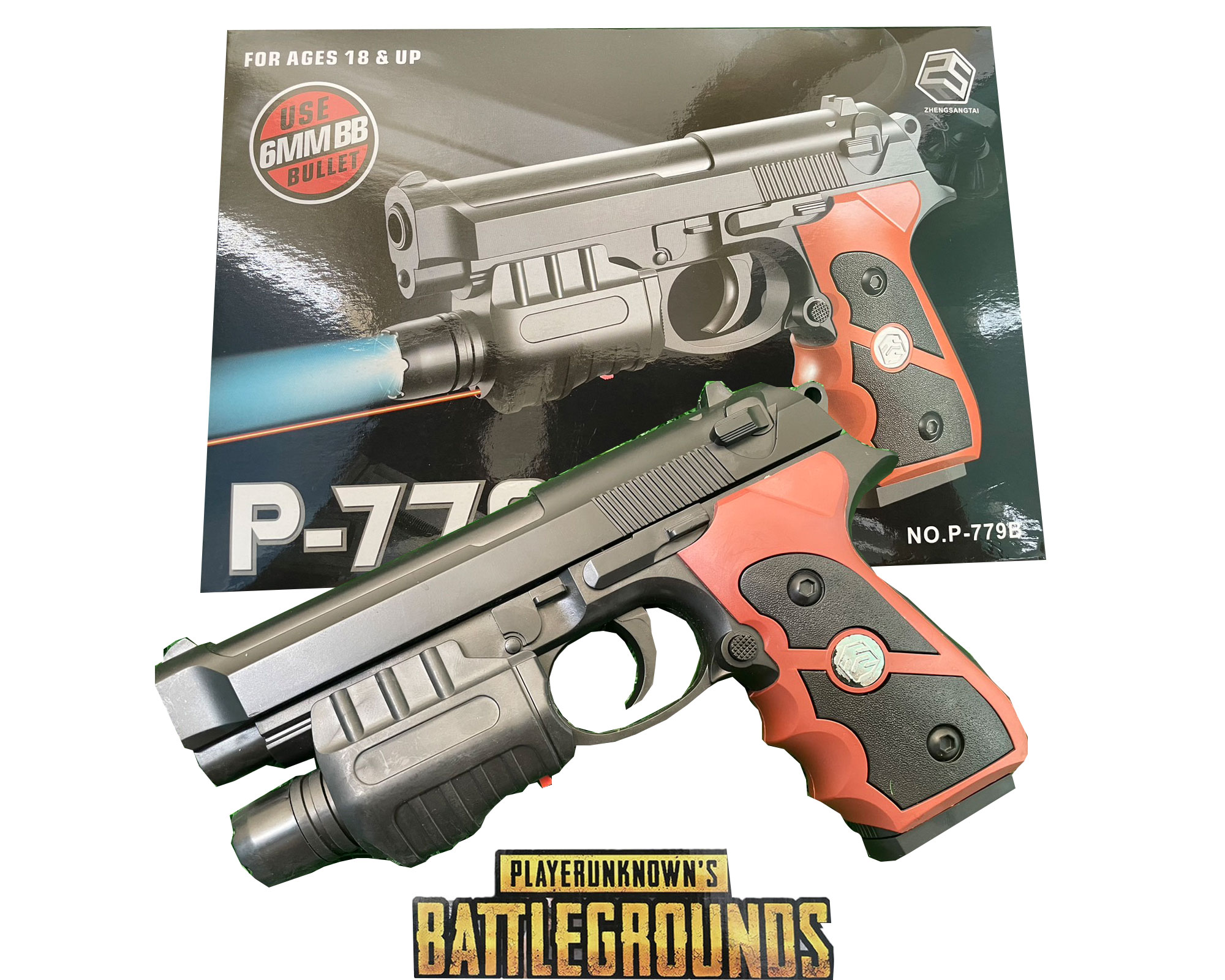 ปืนของเล่น ปืนอัดลมของเล่น ปืนอัดลมพลาสติก ปืนอัดลมพกสั้น ปืนอัดลม ชักยิงทีละนัด รุ่น P-779B