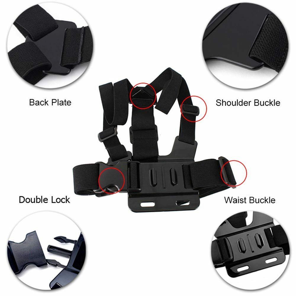 สายคาดอก แถม ขาเจและสกรู GoPro CHEST STRAP & J-HOOK BUCKLE for Gopro Hero 9 8 7 6 5 4 3+ 3 SJCam YI Camera