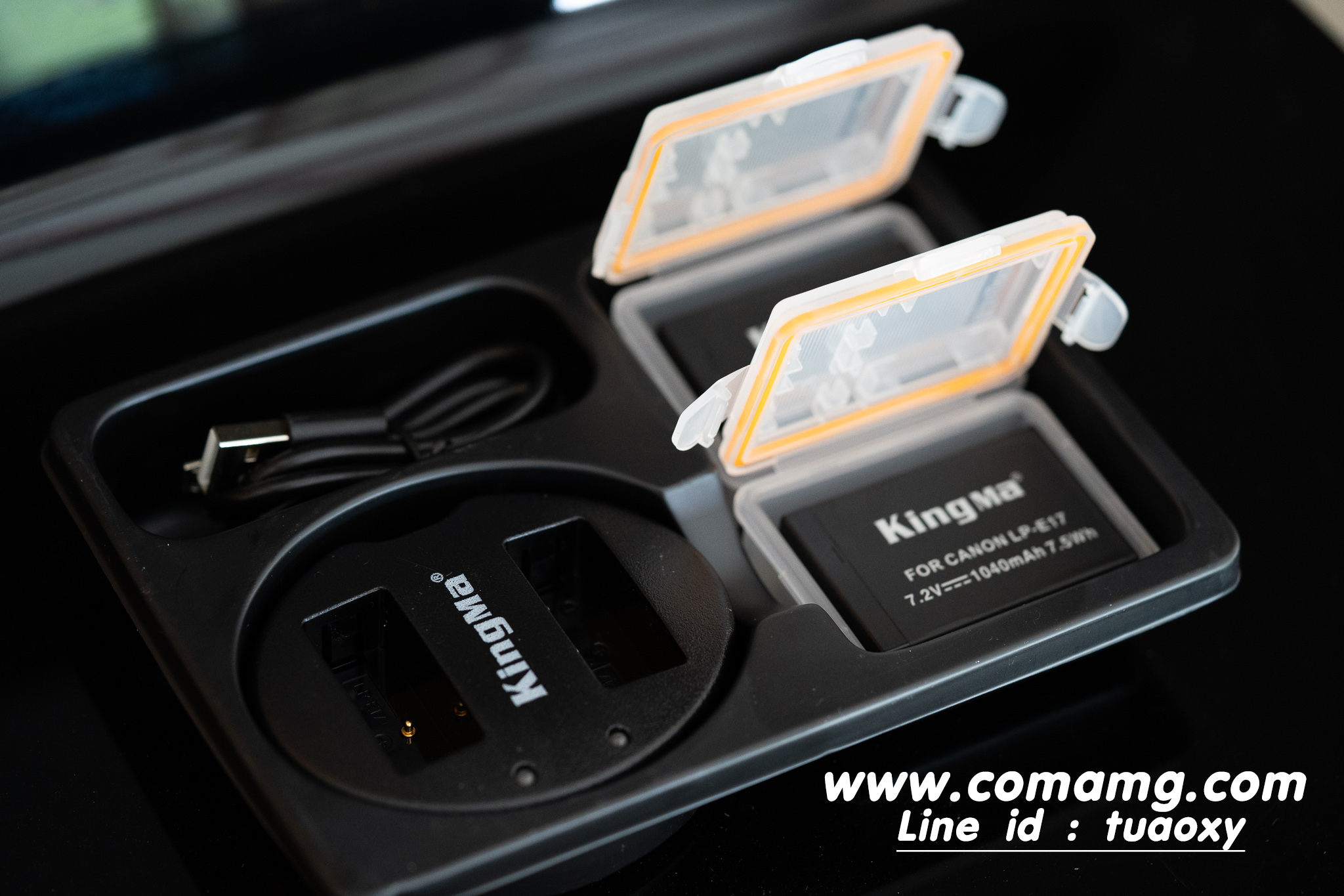 Kingma ชุดแท่นชาร์จDual + แบตเตอรี่ Canon LP-E17 2ก้อน ใช้งานกับกล้องCanon EOS RP 750D 760D 800D M3-M5-M6