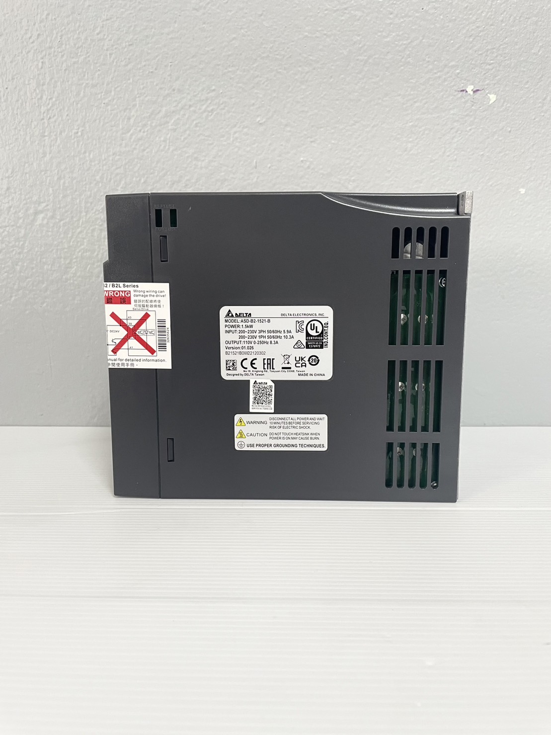 Delta AC Servo Drive ASD-B2-1521-B 1.5kw Input 220V 1-Phase