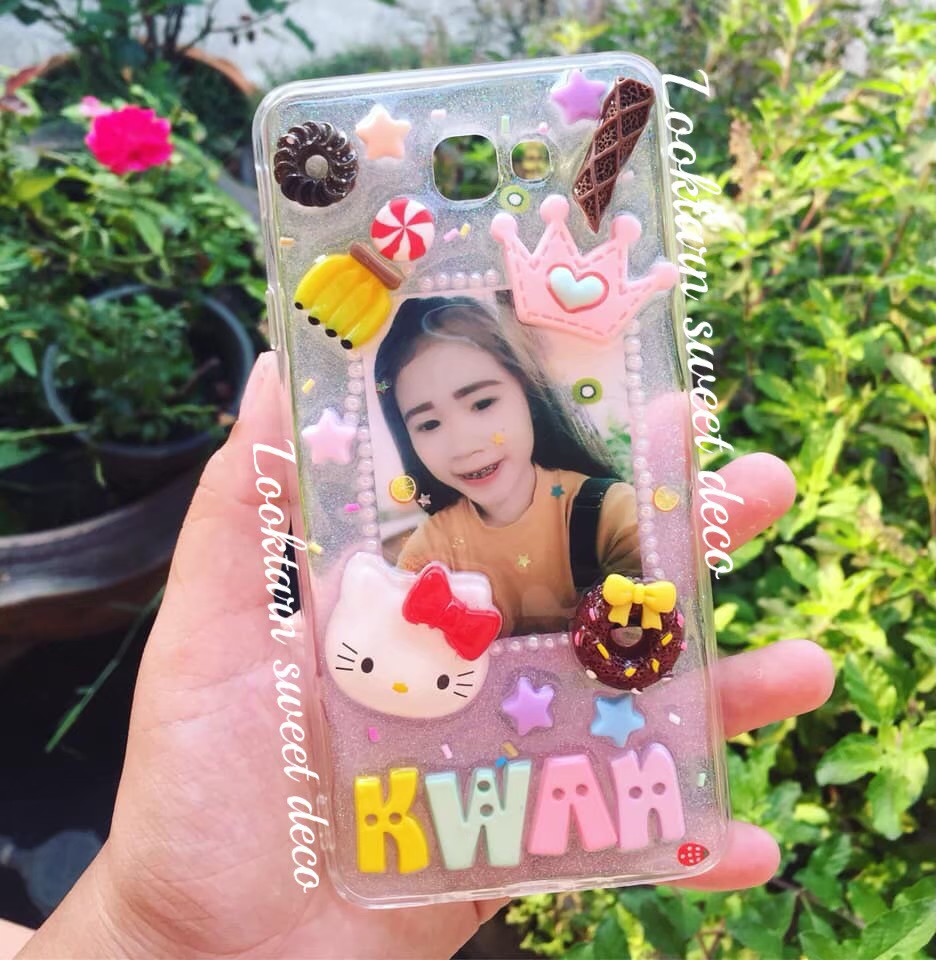 เคสเรซิ่นใส่รูปพร้ออมตกแต่ง **แถมฟรีรูปถ่าย3รูป**