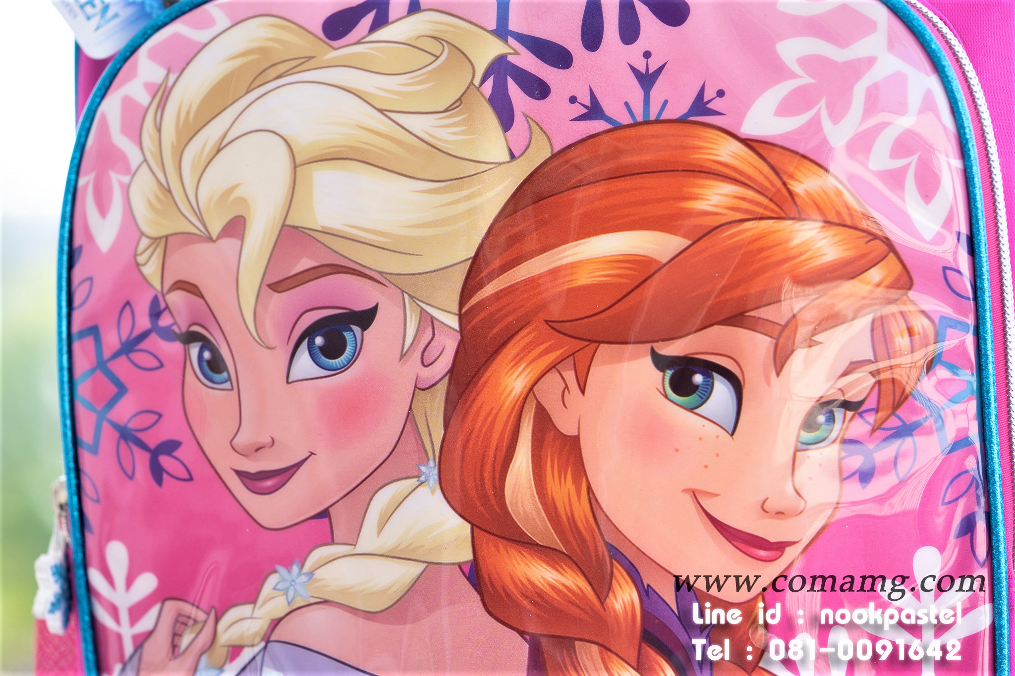 กระเป๋าเป้สะพายหลังเอลซ่าอันนา (Frozen) สีชมพู ลิขสิทธิ์แท้ 14นิ้ว