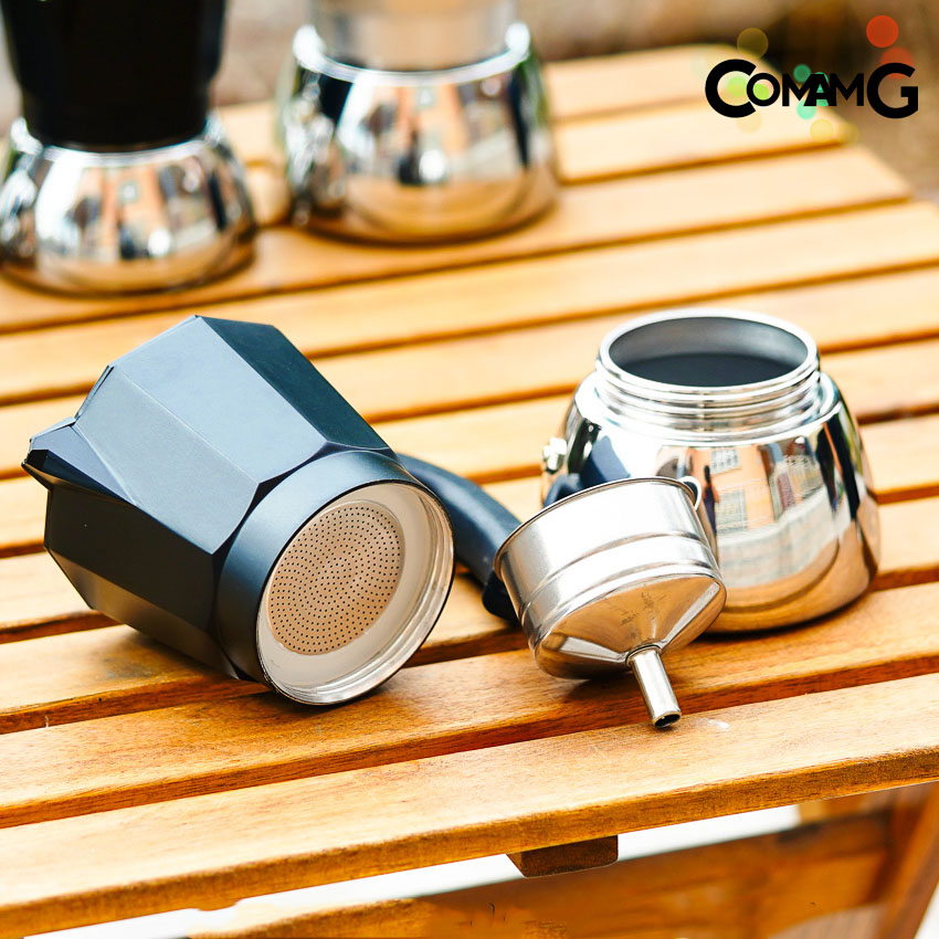 Moka Pot หม้อต้มกาแฟ รุ่นHybrid (ไฮบริด) กาต้มกาแฟสดพกพาใช้กับเตาแม่เหล็กไฟฟ้าได้