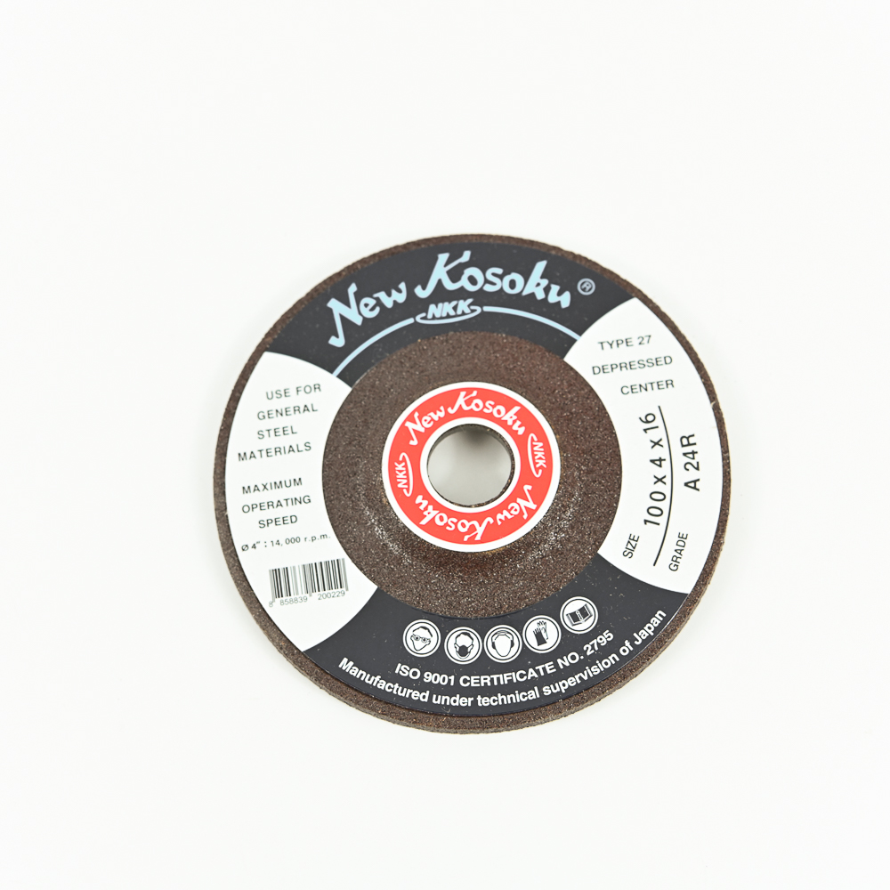 NKK แผ่นขัดเหล็ก (สีแดง) 4"x4x16x2F A24R