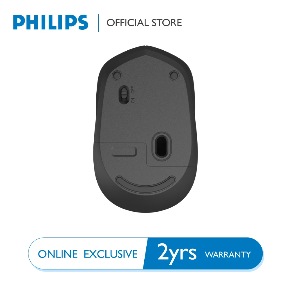 Mouse เมาส์ไร้สาย Philips M344 Wireless Mouse 2.4GHz SPK7344 ใช้งานง่าย พกพาสะดวก