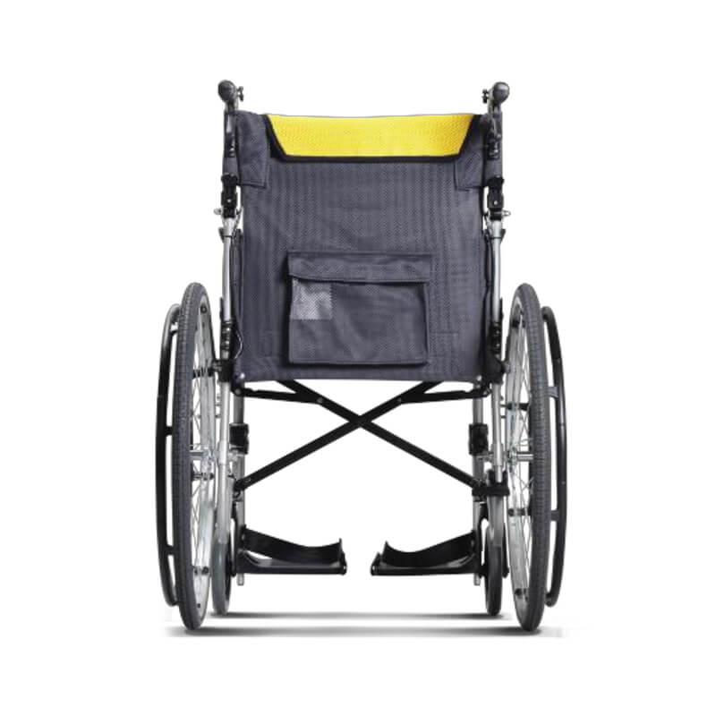 รถเข็นอะลูมิเนียมอัลลอยด์ KARMA รุ่น STAR2 (WheelChair KARMA STAR 2) ดีไซน์สวยงาม นั่งสบาย โครงพักเท้าสวิงเก็บไปด้านข้างได้ หรือถอดออกได้