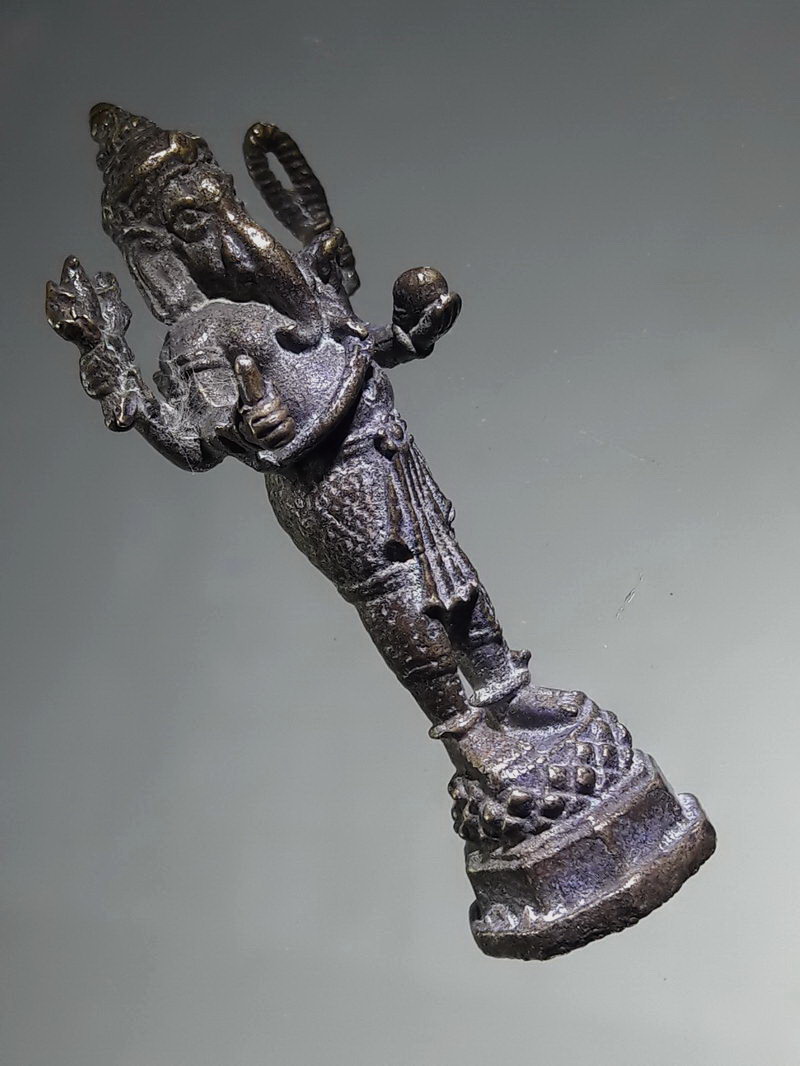 รหัสสินค้า พระกริ่ง พระหล่อ 837 รูปหล่อโบราณ เนื้อทองเหลืองเก่า หล่อตัน พระพิฆเณศวร เทพเจ้าแห่งความสำเร็จ เทพแห่งศาสนาฮินดู