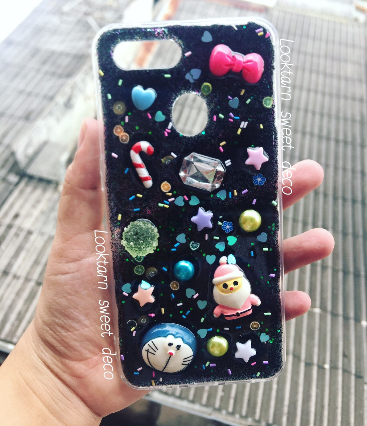 เคสสีดำ เพิ่มกลิสเตอร์
