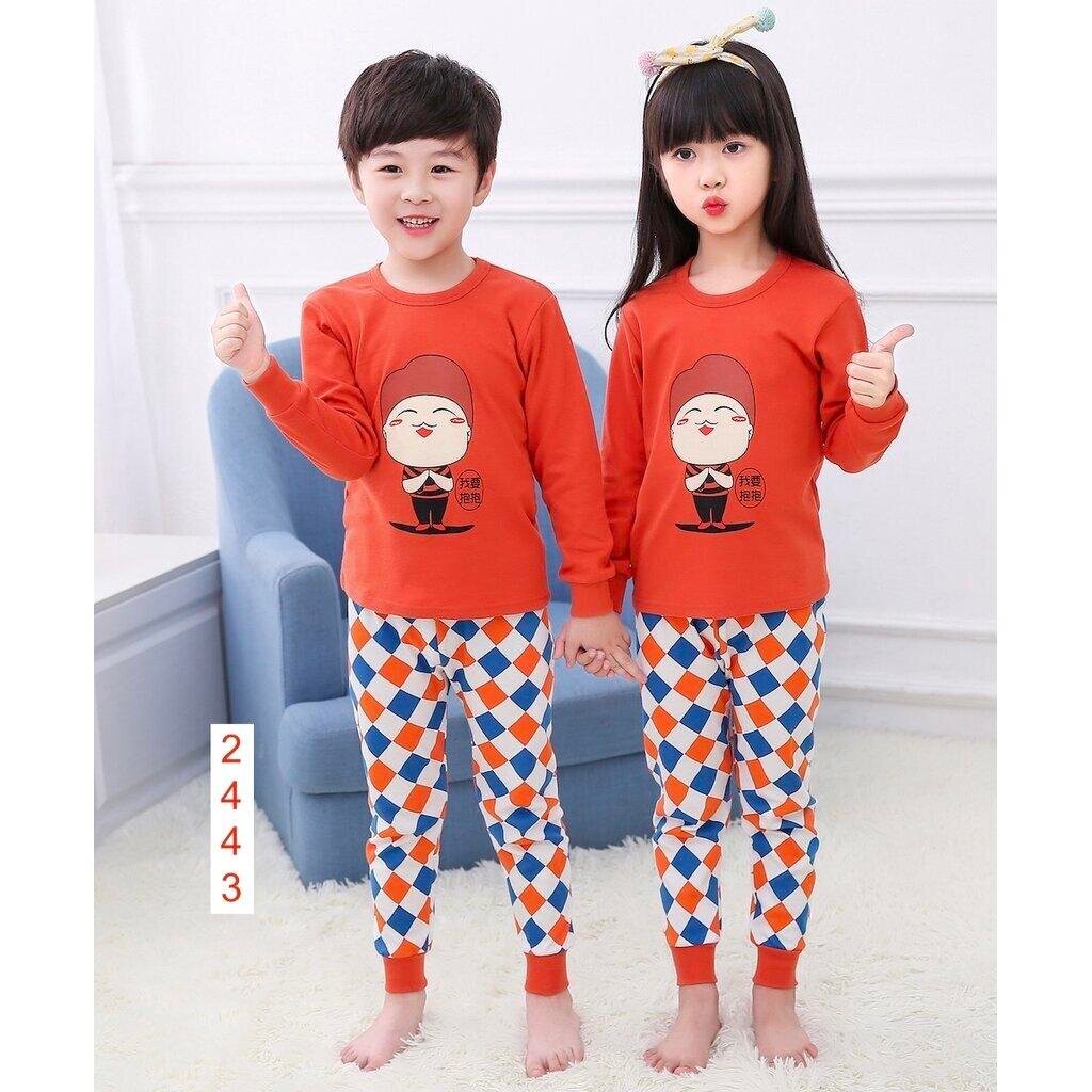 PB-3 ชุดนอนเด็กแขนยาวขายาว พร้อมส่ง 3-12 ขวบ