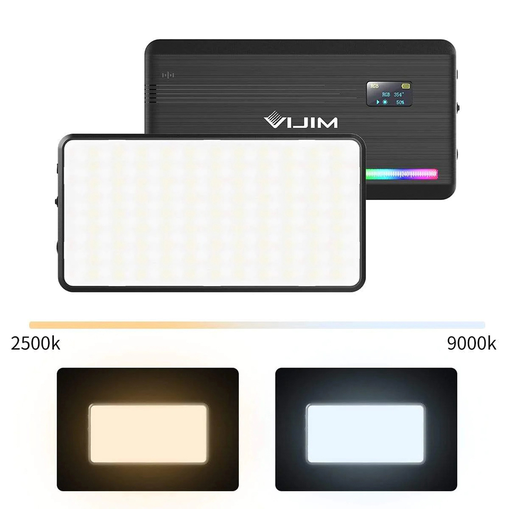 Ulanzi Vijim VL196 RGB 2500K-9000K ไฟ Led หรี่แสงได้ สําหรับถ่ายภาพสตูดิโอ/สมาร์ทโฟน