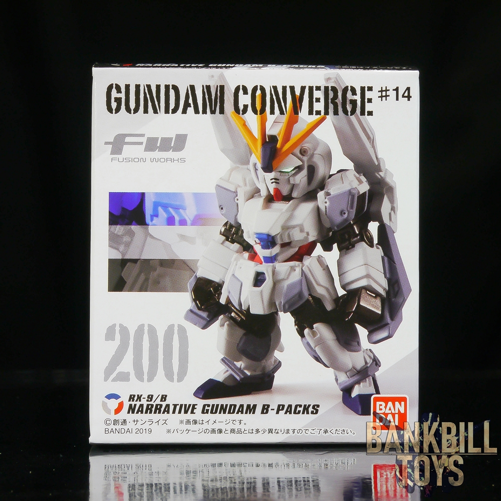 กันดั้ม Bandai Candy Toy FW Gundam Converge #14 No.200 RX-9/B Narrative Gundam B-Packs