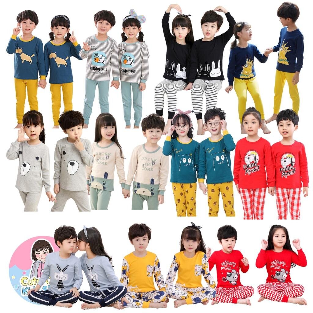 BB-120 ชุดนอนเด็กแขนยาวขายาว Size 120 (4-6 ขวบ)