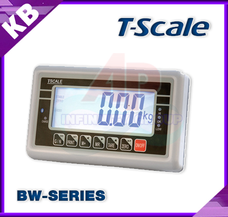 อะไหล่เครื่องชั่ง หน้าจอเครื่องชั่งดิจิตอล จอแสดงผลเครื่องชั่ง Indicator ตัวเลข LCD พร้อมไฟ BLACKLIGHT ยี่ห้อ T-SCALE รุ่น BW-SERIES